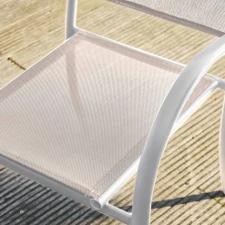 Set of 4 garden chairs in aluminium