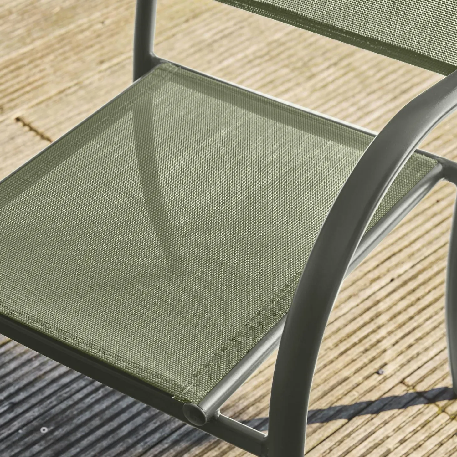 Set of 4 garden chairs in aluminium