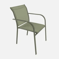 Set of 4 garden chairs in aluminium