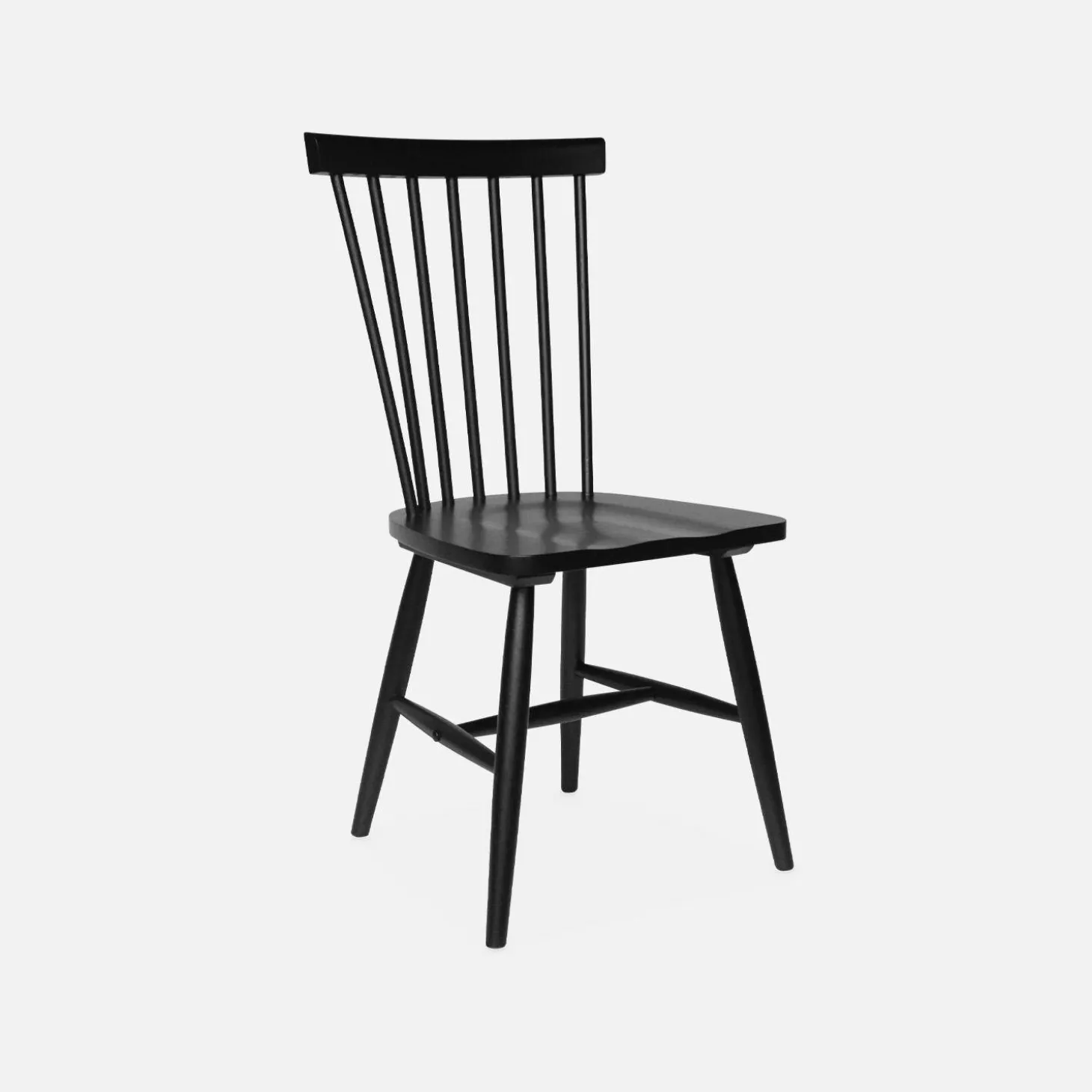 Set of 4 hevea wooden chairs