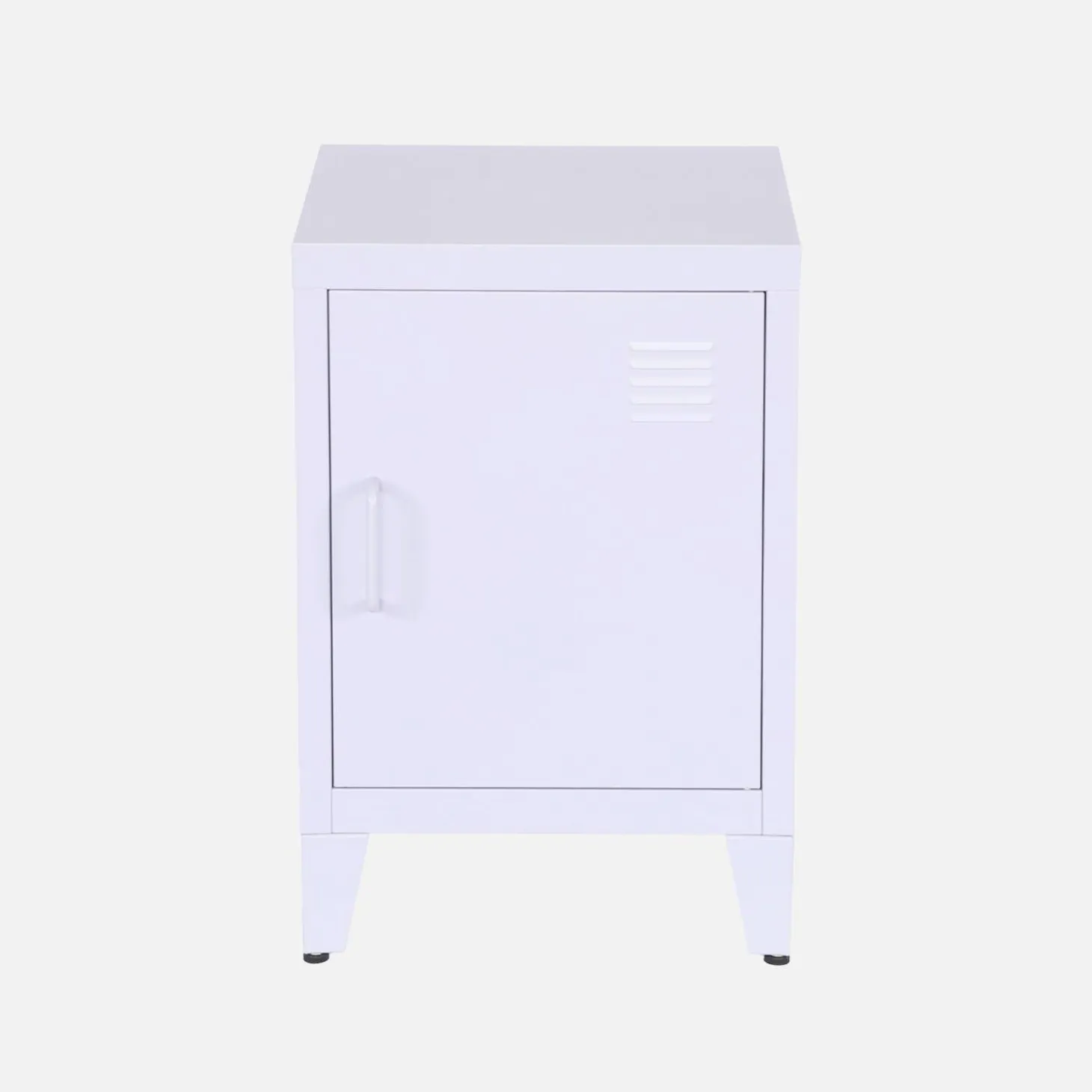 Set of 2 industrial bedside tables, 1 door