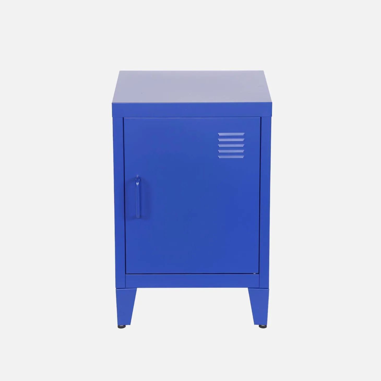 Set of 2 industrial bedside tables, 1 door