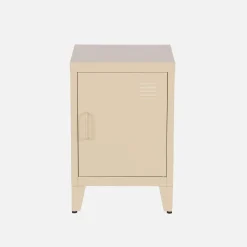 Set of 2 industrial bedside tables, 1 door