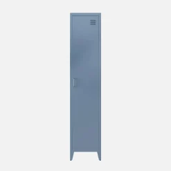 Set of 3 metal cabinets/lockers with 4 storage compartments, industrial-style