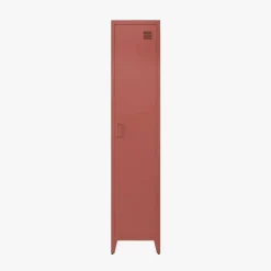 Set of 3 metal cabinets/lockers with 4 storage compartments, industrial-style