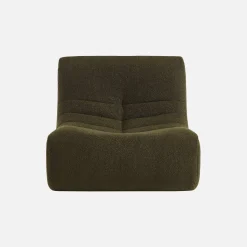 Set of 3 modular armchairs in boucle fabric