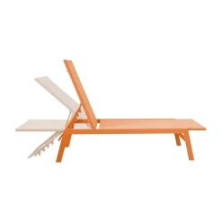 Set of 2 multi-position deckchairs, textilene and steel