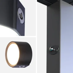 Set of 2 rechargeable lamps for a louvered pergola