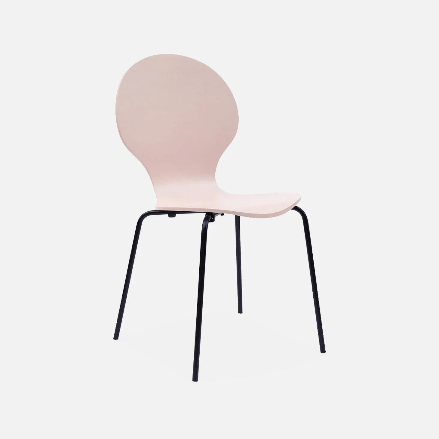 Set of 4 retro wooden stacking chairs