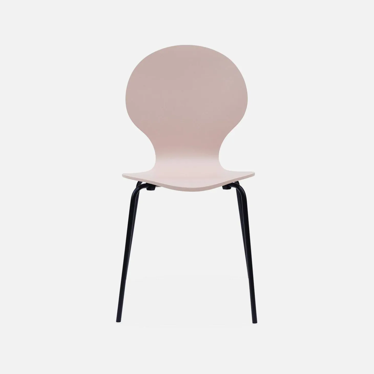 Set of 4 retro wooden stacking chairs