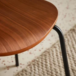 Set of 4 retro wooden stacking chairs