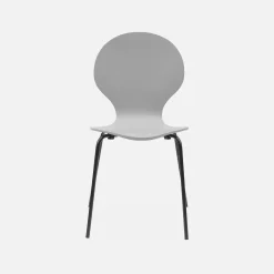 Set of 4 retro wooden stacking chairs