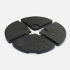 Set of 4 rounded weight slabs 48x48cm