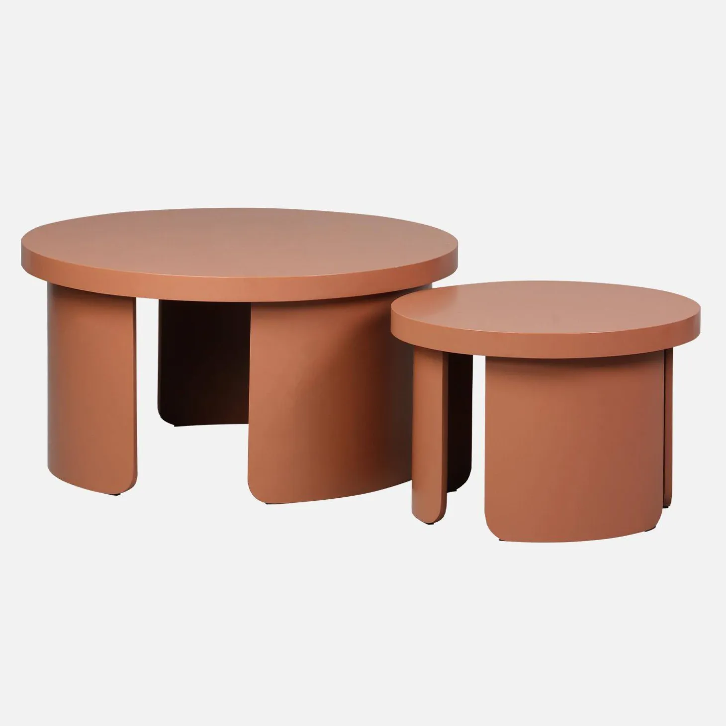 Set of 2 round nesting coffee tables