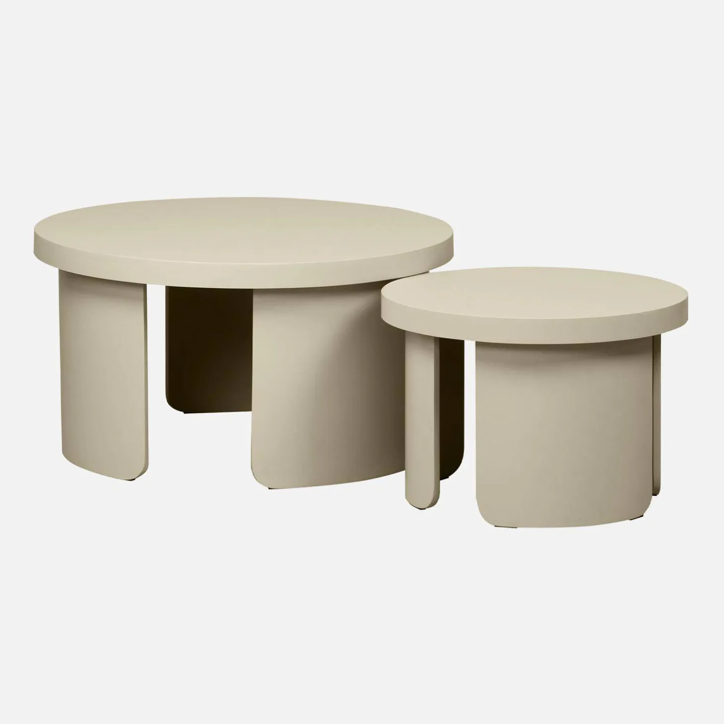 Set of 2 round nesting coffee tables