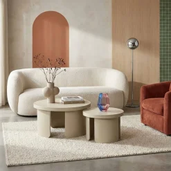 Set of 2 round nesting coffee tables