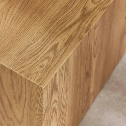 Set of 2 square wood effect nesting coffee tables