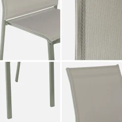 Set of 2 stackable aluminum garden chairs