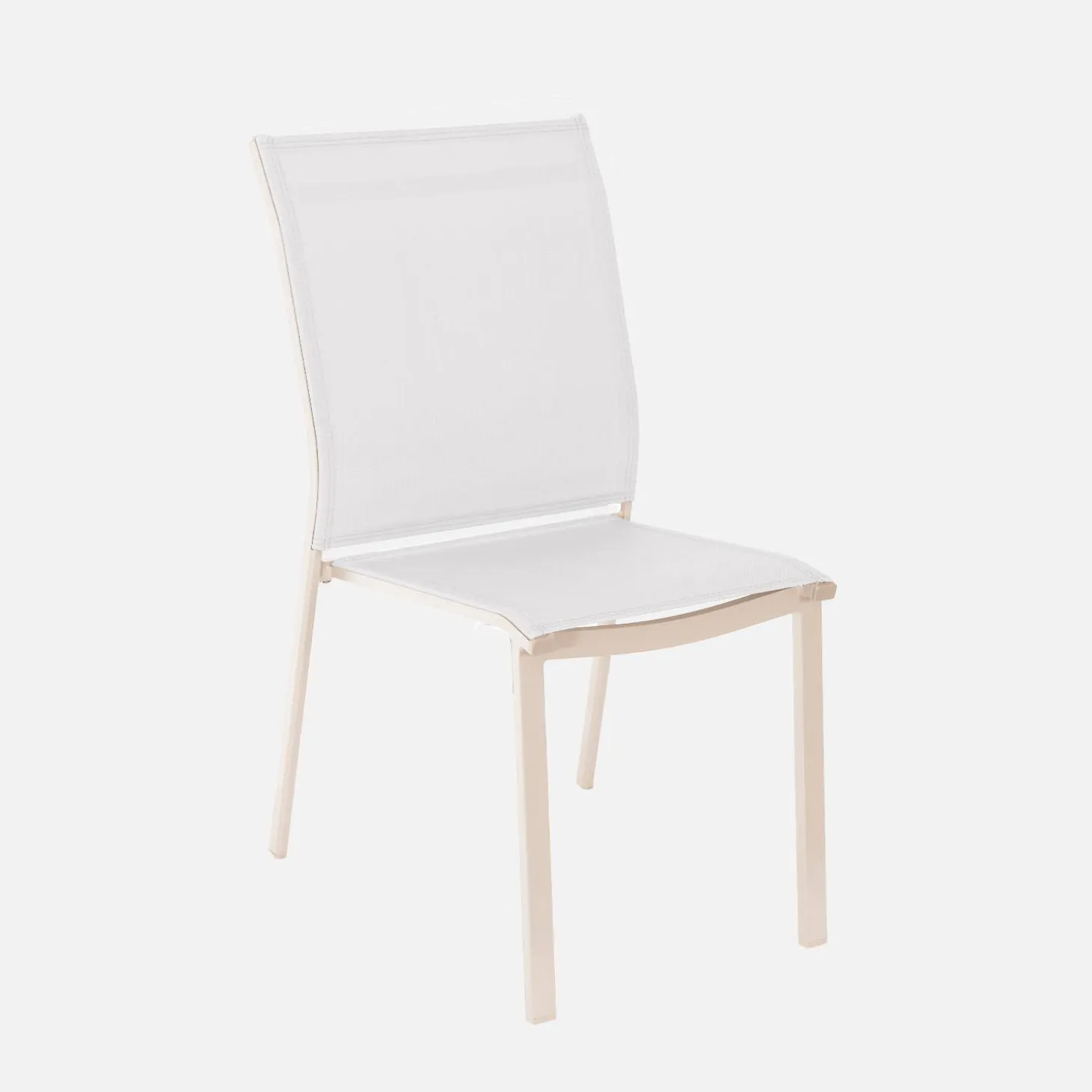 Set of 2 stackable aluminum garden chairs