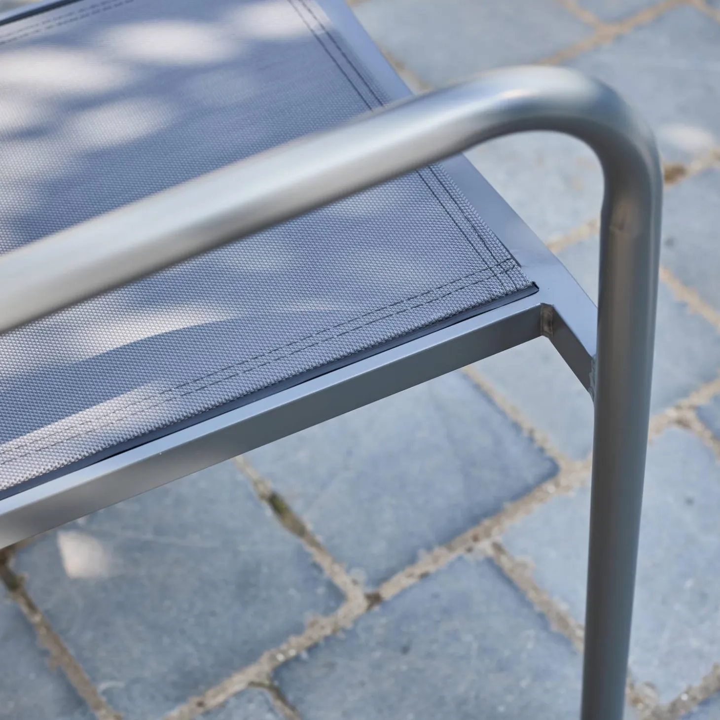 Set of 4 stackable garden chair aluminum