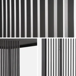 Set of 3 vertical louvers 130cm for bioclimatic pergola Triomphe