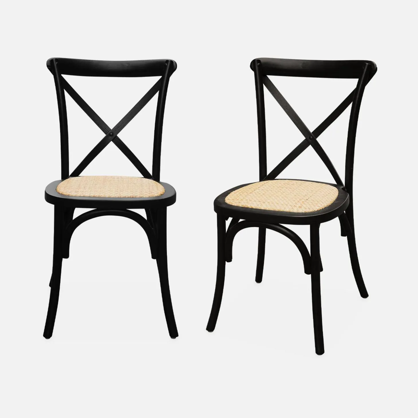 Set of 2 Vintage Wooden Bistro Chairs