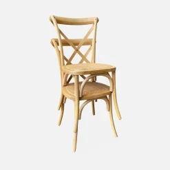 Set of 4 vintage wooden bistro chairs