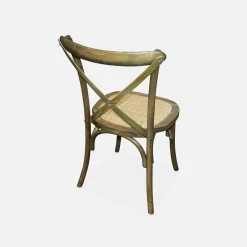 Set of 2 Vintage Wooden Bistro Chairs