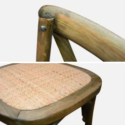 Set of 4 vintage wooden bistro chairs