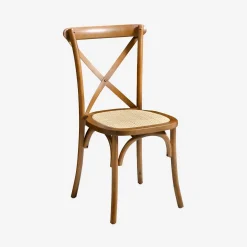 Set of 4 vintage wooden bistro chairs