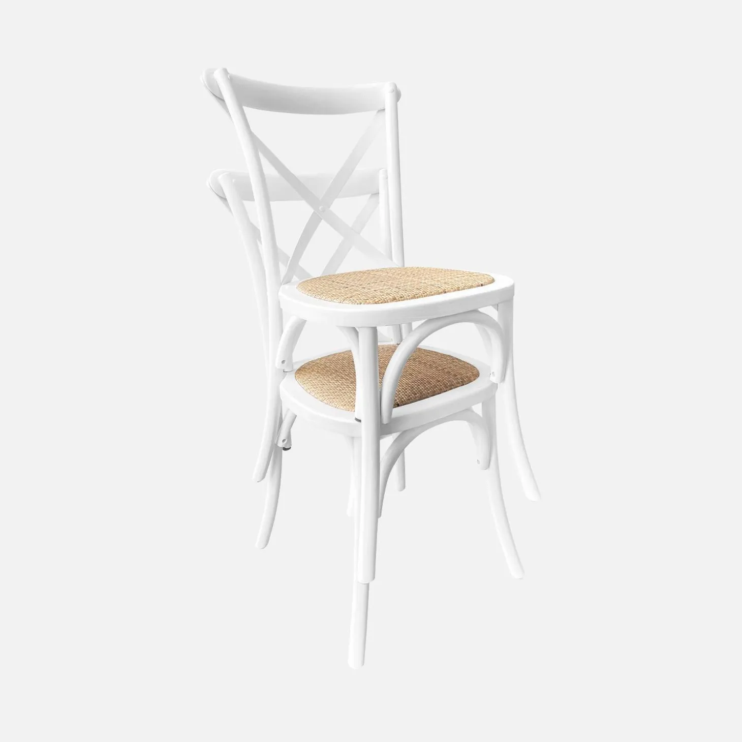 Set of 2 Vintage Wooden Bistro Chairs