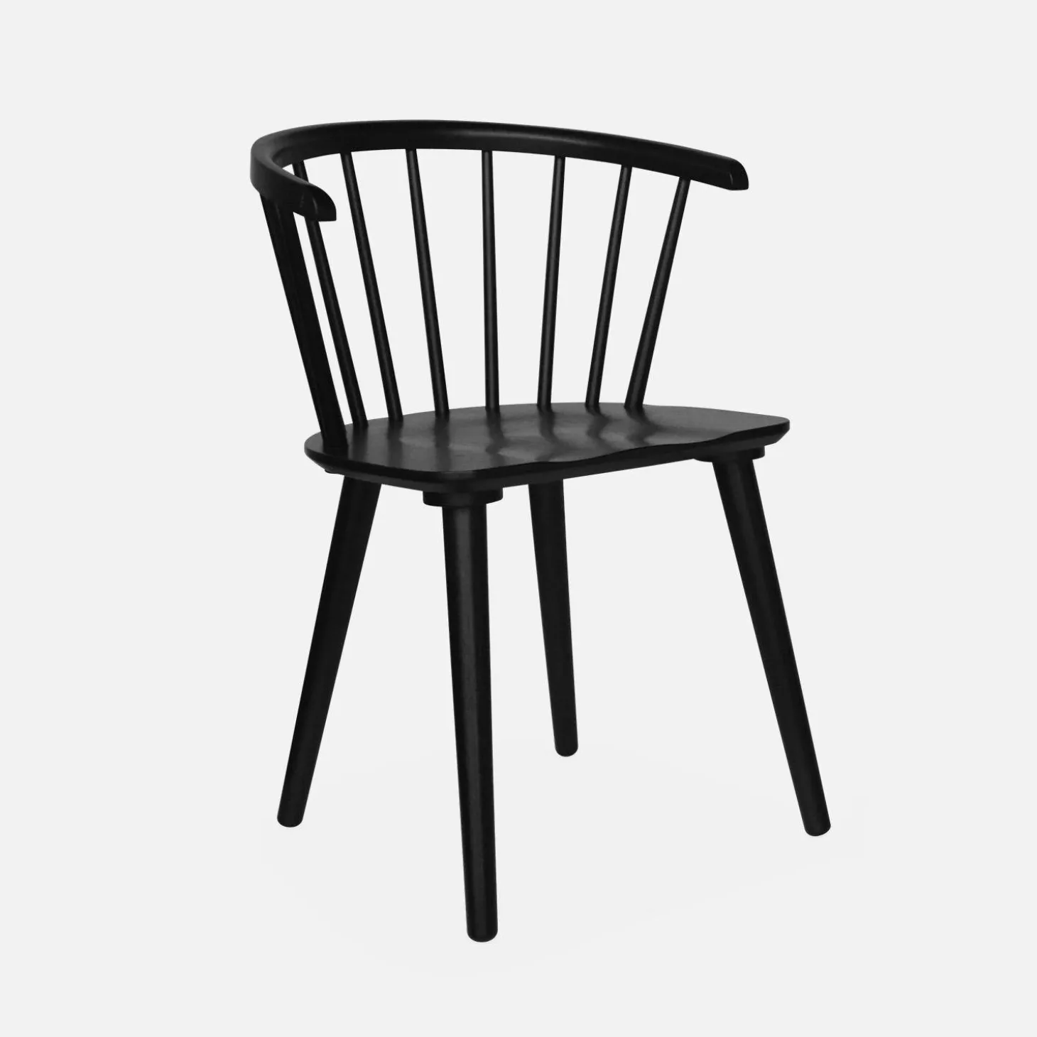 Set of 4 wooden and plywood chairs