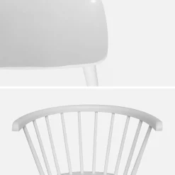 Set of 4 wooden and plywood chairs