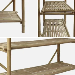 3-shelf bamboo console