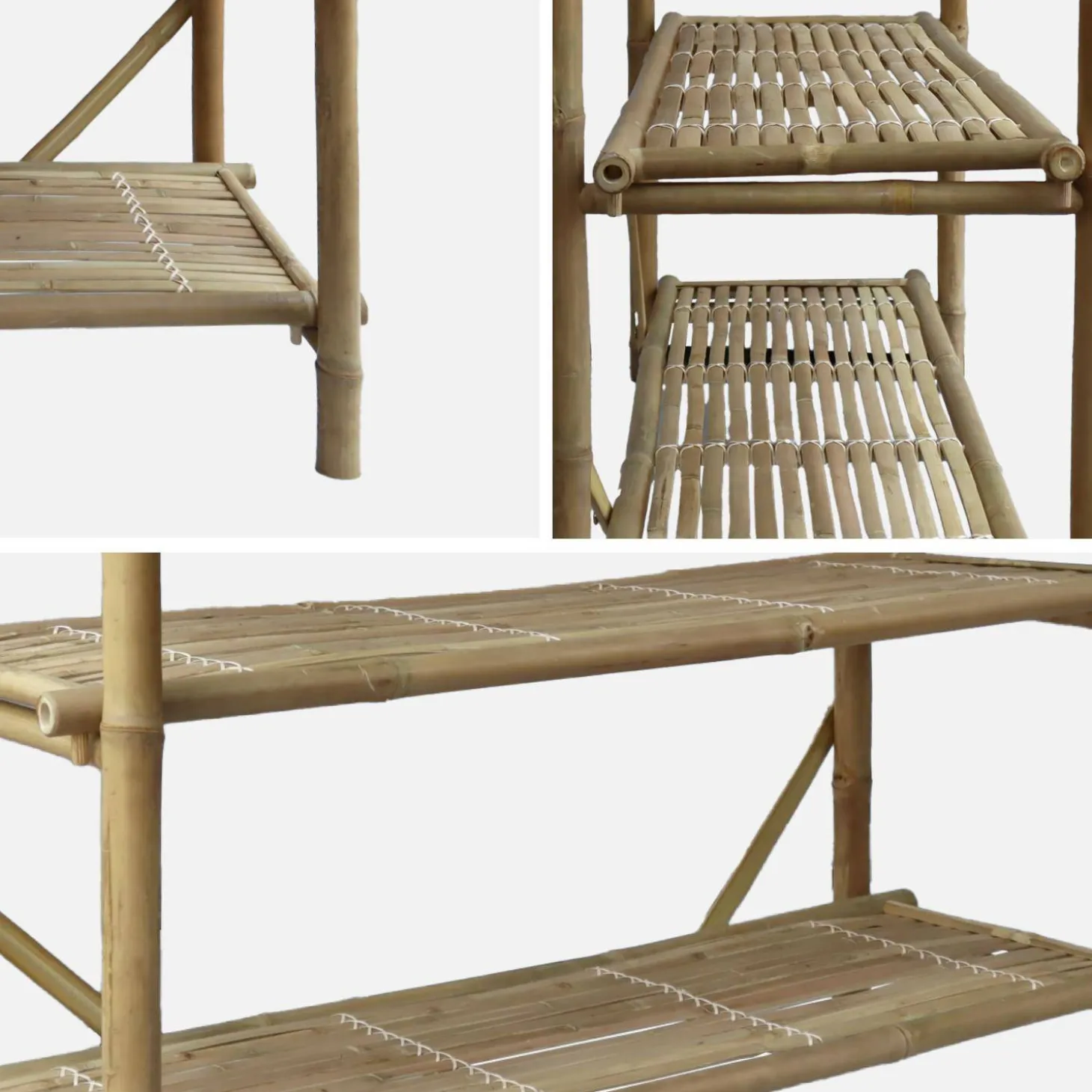 3-shelf bamboo console