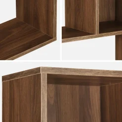 5-shelf bookcase with 10 compartments