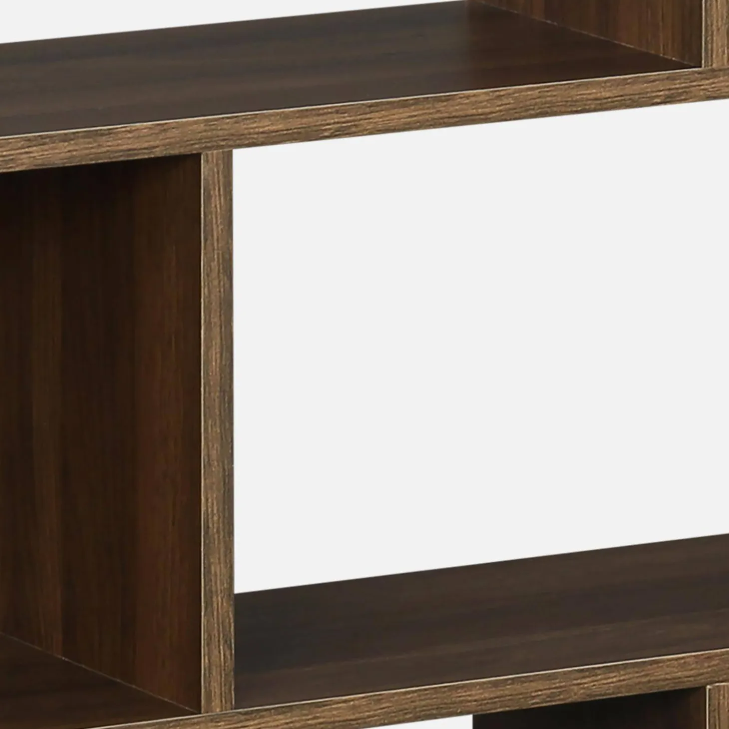 3-shelf bookcase with 6 compartments