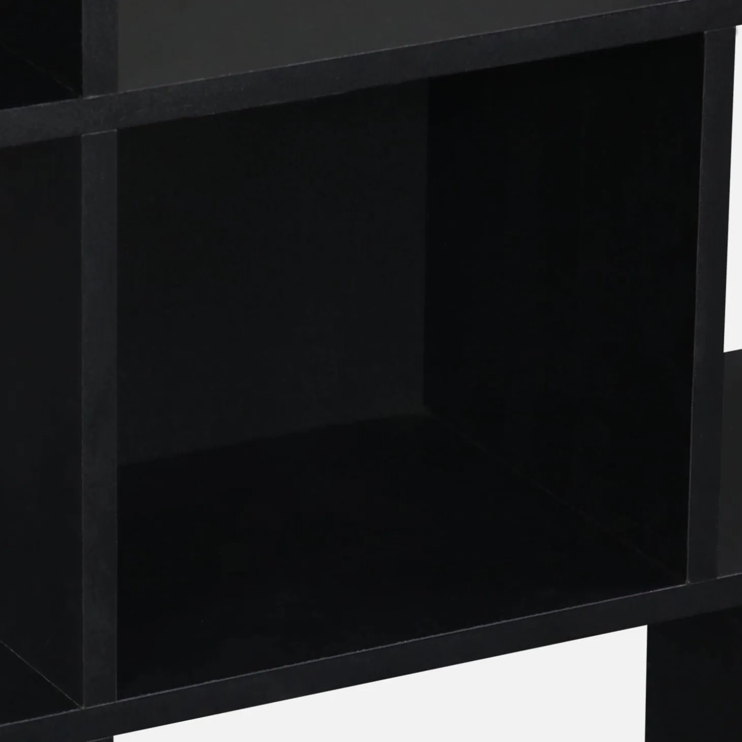 3-shelf bookshelf with 12 compartments