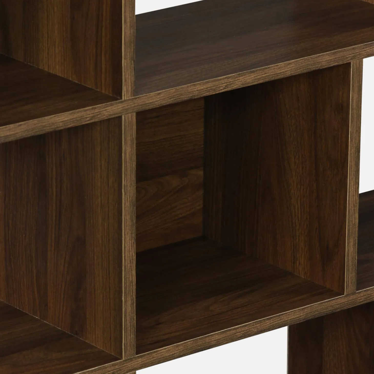 3-shelf bookshelf with 12 compartments