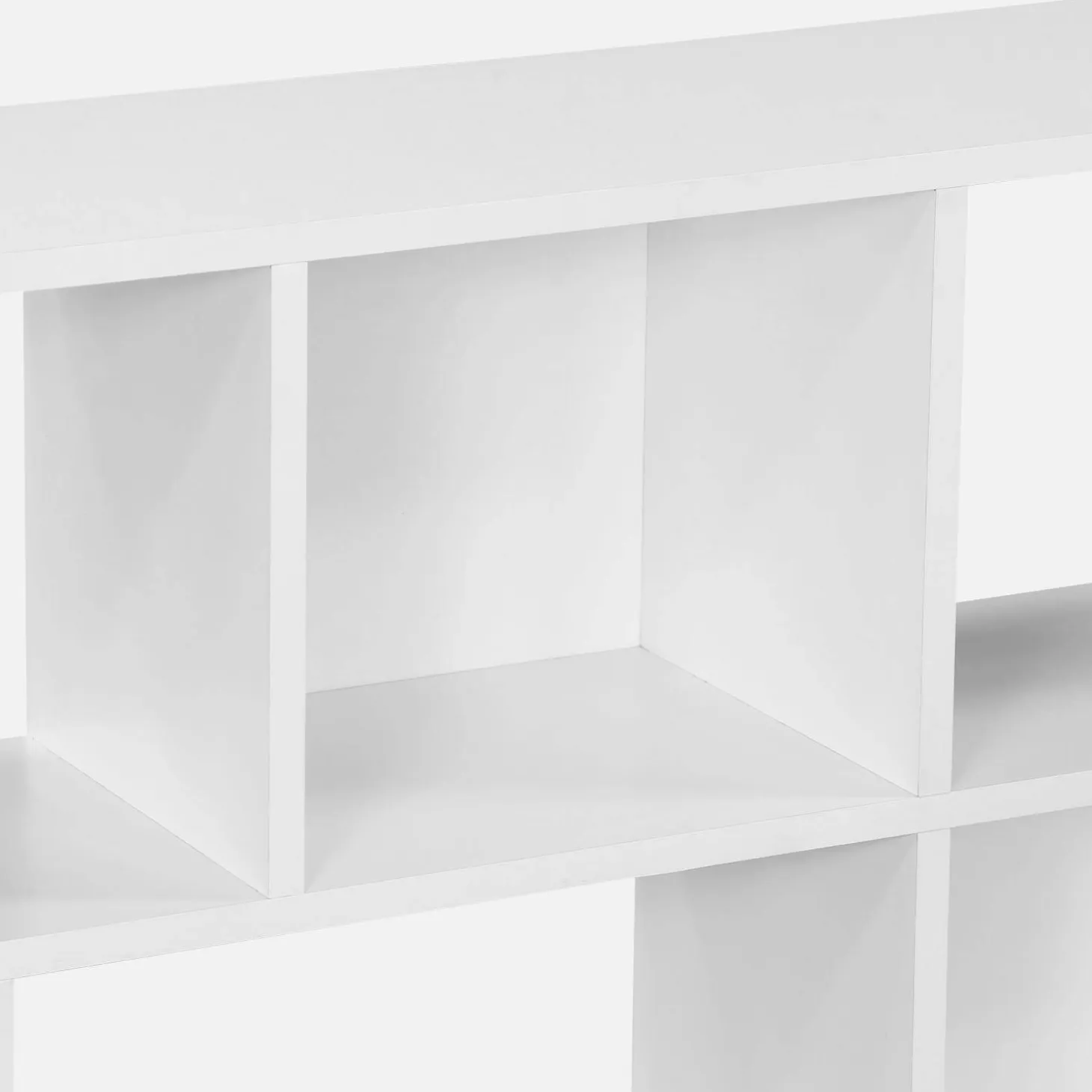 3-shelf bookshelf with 12 compartments