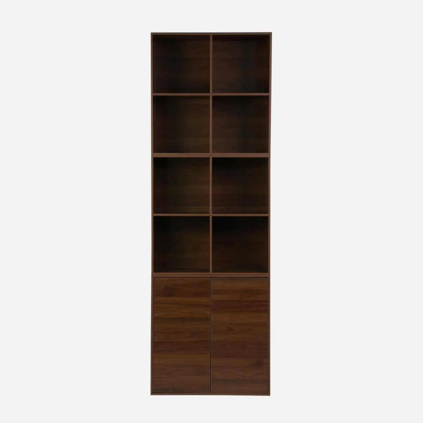 Shelf, bookshelf, wood decor storage module 4 compartments