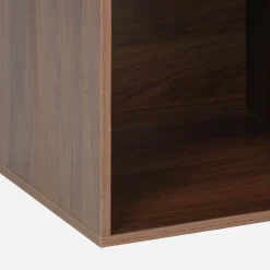 Shelf, bookshelf, wood decor storage module 4 compartments