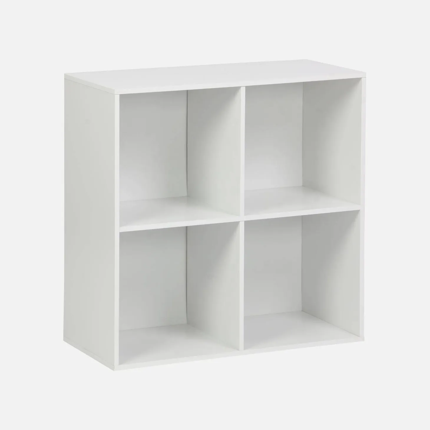 Shelf, bookshelf, wood decor storage module 4 compartments