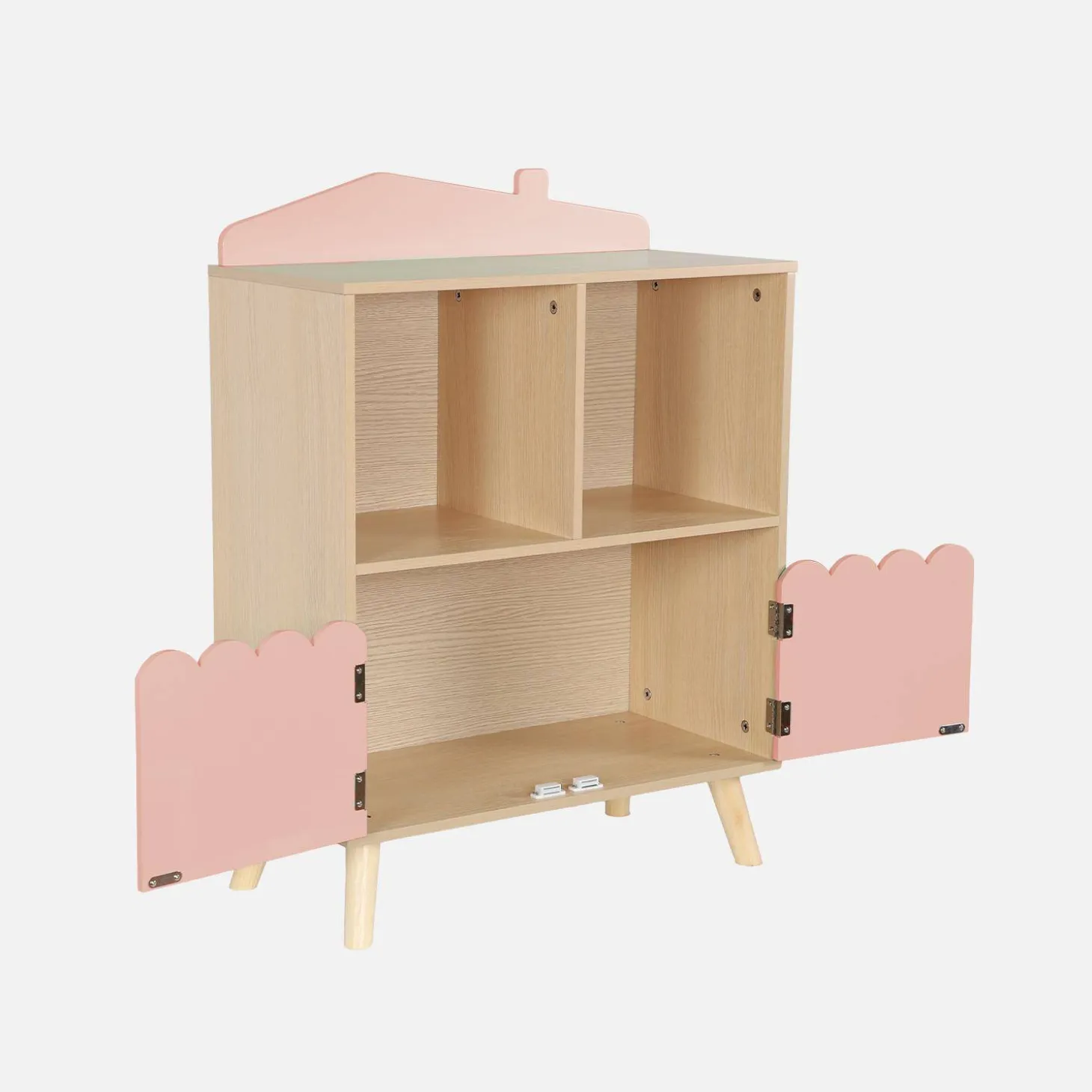 2-shelf 2-door children's bookcase