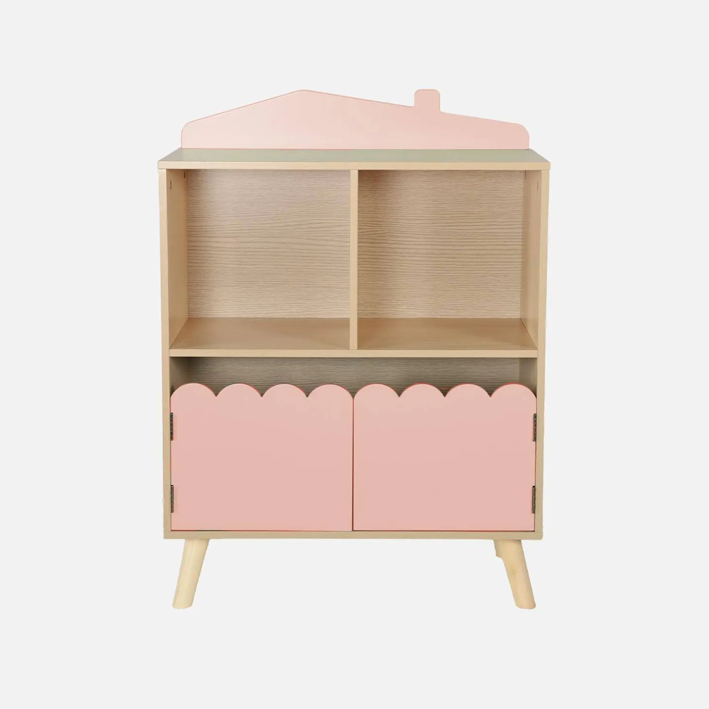 2-shelf 2-door children's bookcase