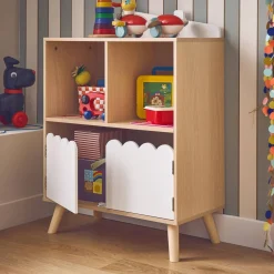 2-shelf 2-door children's bookcase