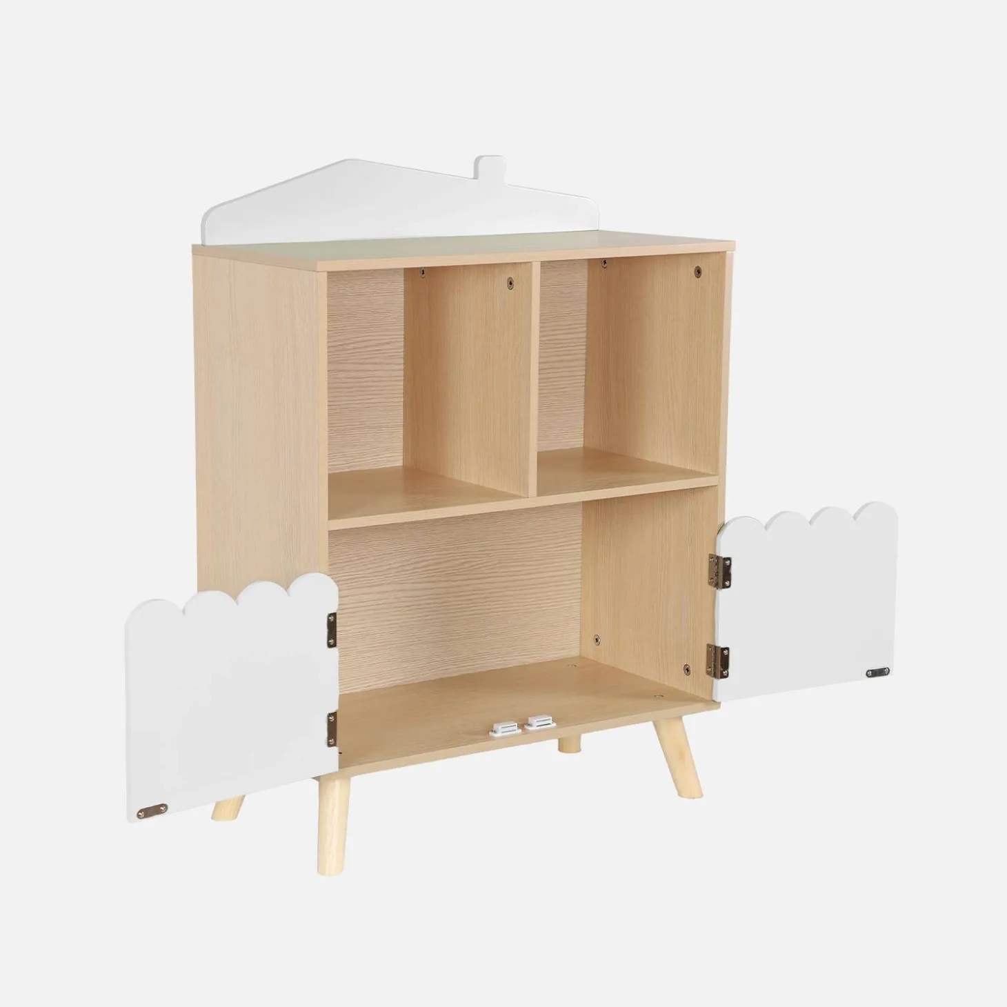 2-shelf 2-door children's bookcase