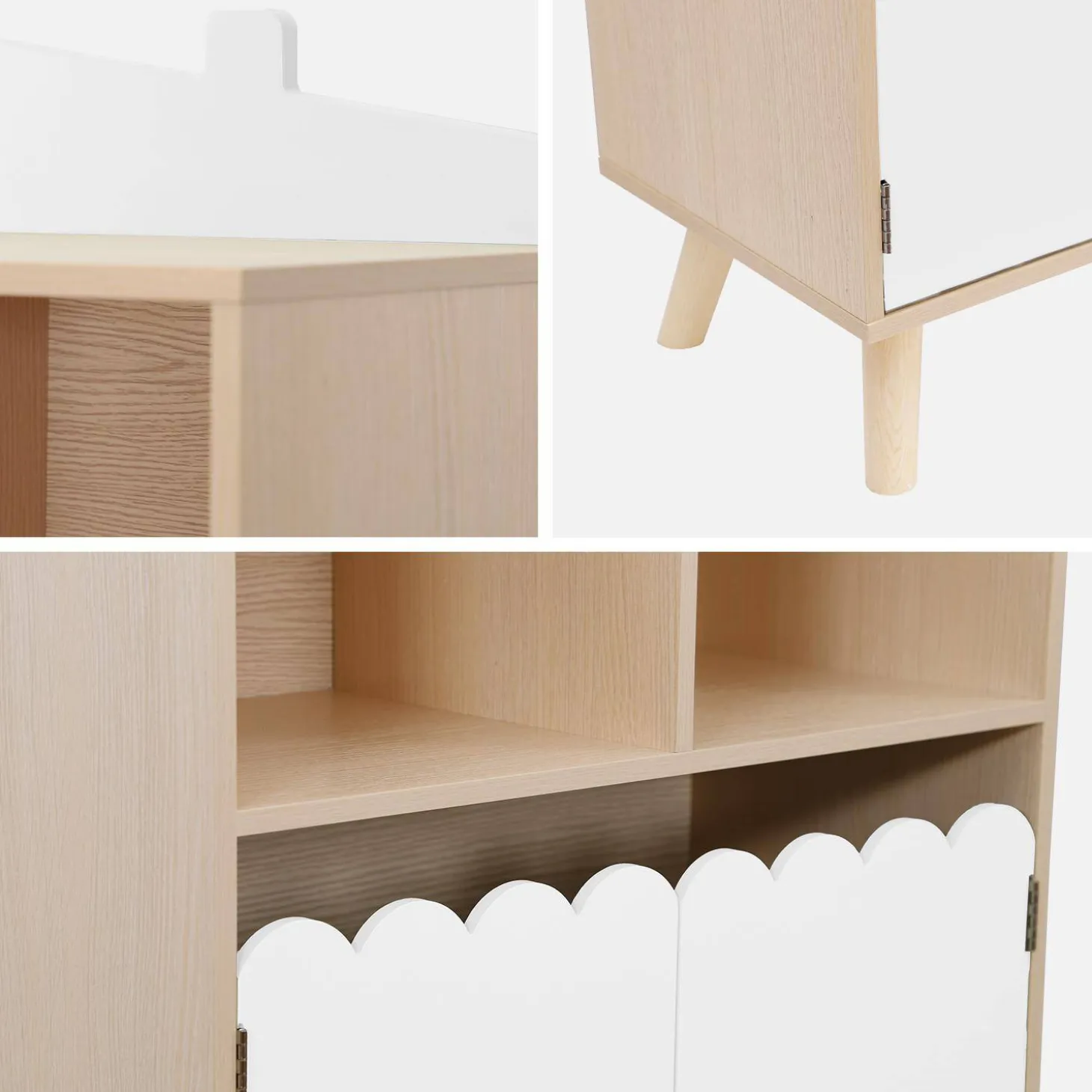 2-shelf 2-door children's bookcase