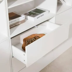 Shelf kit, modular bookcase wood decor 9 elements