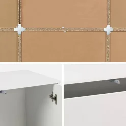Shelf kit, modular bookshelf wood decor 9 elements